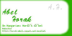 abel horak business card